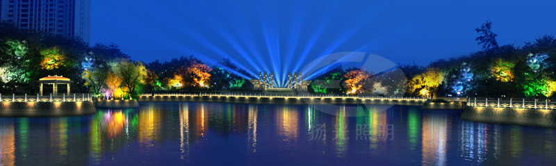 市政廣場(chǎng)夜景照明工程設計效果圖