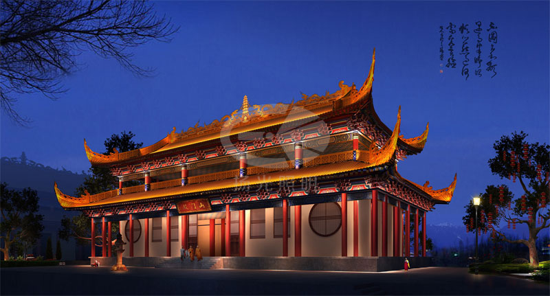 古建亮化設計效果圖