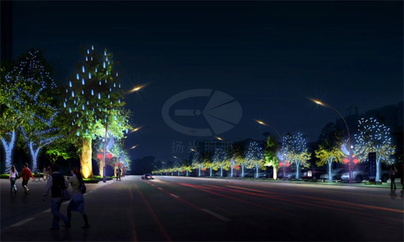 道路景觀(guān)照明設計效果圖