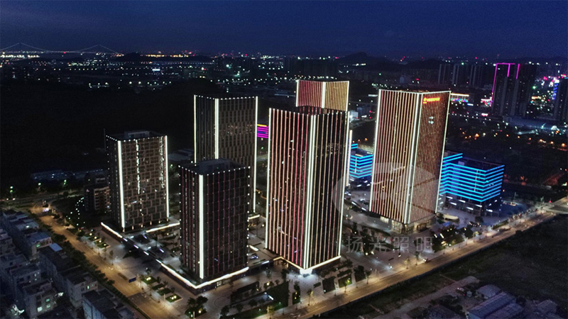 高樓外墻照明實(shí)景圖
