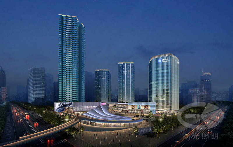 東莞豐華廣場(chǎng)夜景照明效果圖