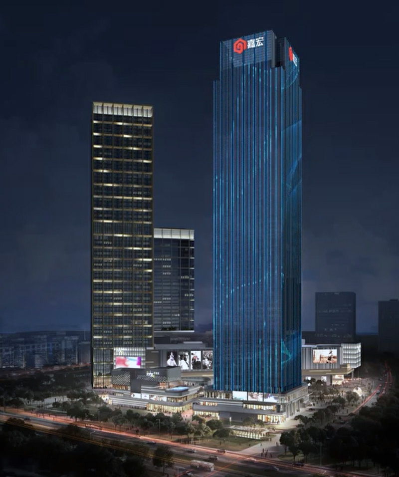 嘉宏國際大廈夜景照明設計效果圖